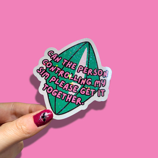Get It Together Sims Holographic Sticker