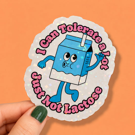 Lactose Intolerant Sticker | Relatable Stickers | Alternative Vinyl Stickers | ADHD | Neurospicy | Sad Disco Club
