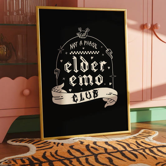 Elder Emo Club | Alternative Wall Art Print