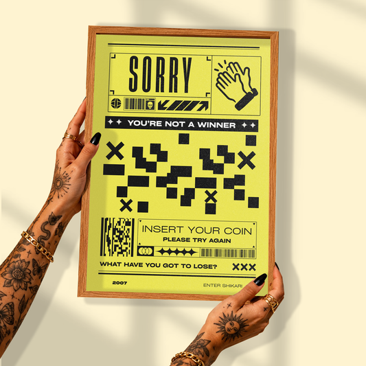 Sorry You're Not A Winner | Alternative Gig Poster Wall Art Print