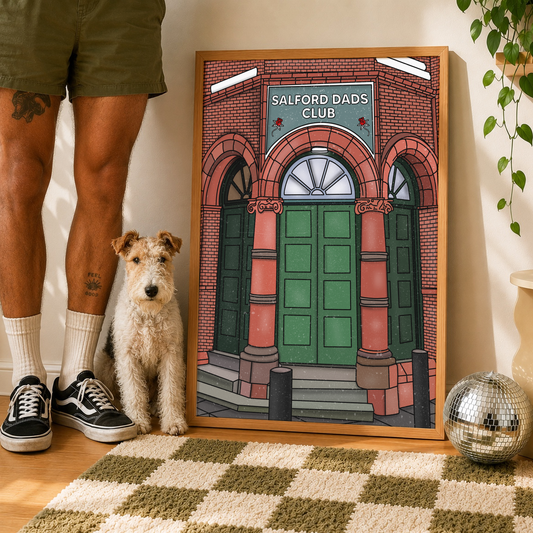 Salford Dads Club Print | Smiths Inspired Wall Art | Indie Music Print | Manchester Poster | Sad Disco Club