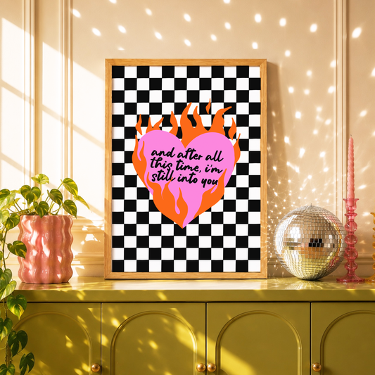 After All This Time, I'm Still Into You | Elder Emo Wall Art Print