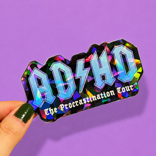 ADHD The Procrastination Tour | Relatable Stickers | Alternative Vinyl Stickers | ADHD | Neurospicy | Sad Disco Club