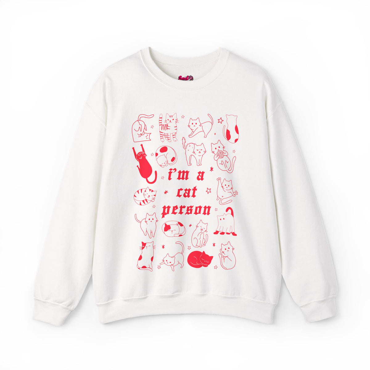 Copy of Dog Person Crewneck Sweatshirt - Cute Red Dog Faces Graphic/