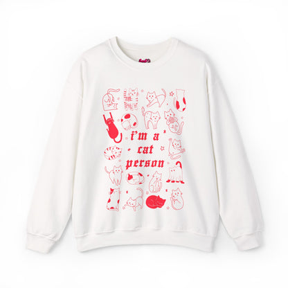 Copy of Dog Person Crewneck Sweatshirt - Cute Red Dog Faces Graphic/