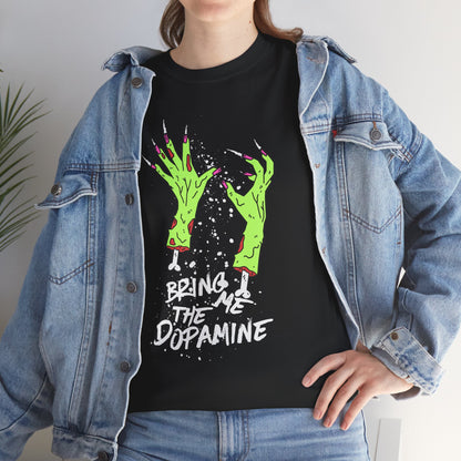 Bring Me the Dopamine T-Shirt — Neon Zombie Hands Band Graphic Tee