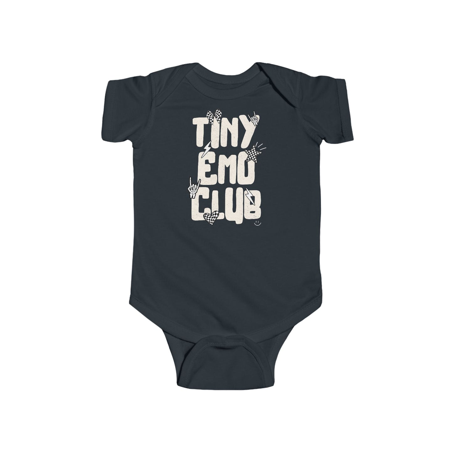 Tiny Emo Club Infant Bodysuit — Cute Goth Baby Onesie