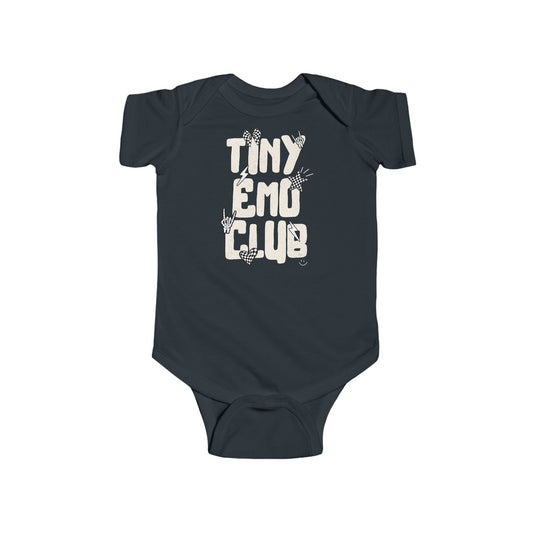 Tiny Emo Club Infant Bodysuit — Cute Goth Baby Onesie