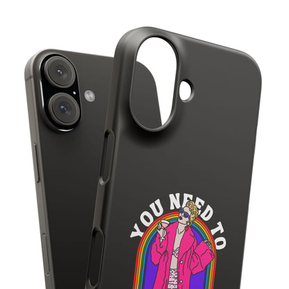 You Need To Calm Down Phone Case — Rainbow Retro Pop Art iPhone , Samsung Cover