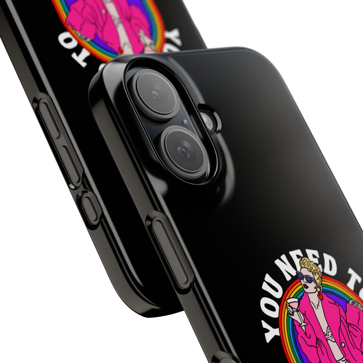 You Need To Calm Down Phone Case — Rainbow Retro Pop Art iPhone , Samsung Cover
