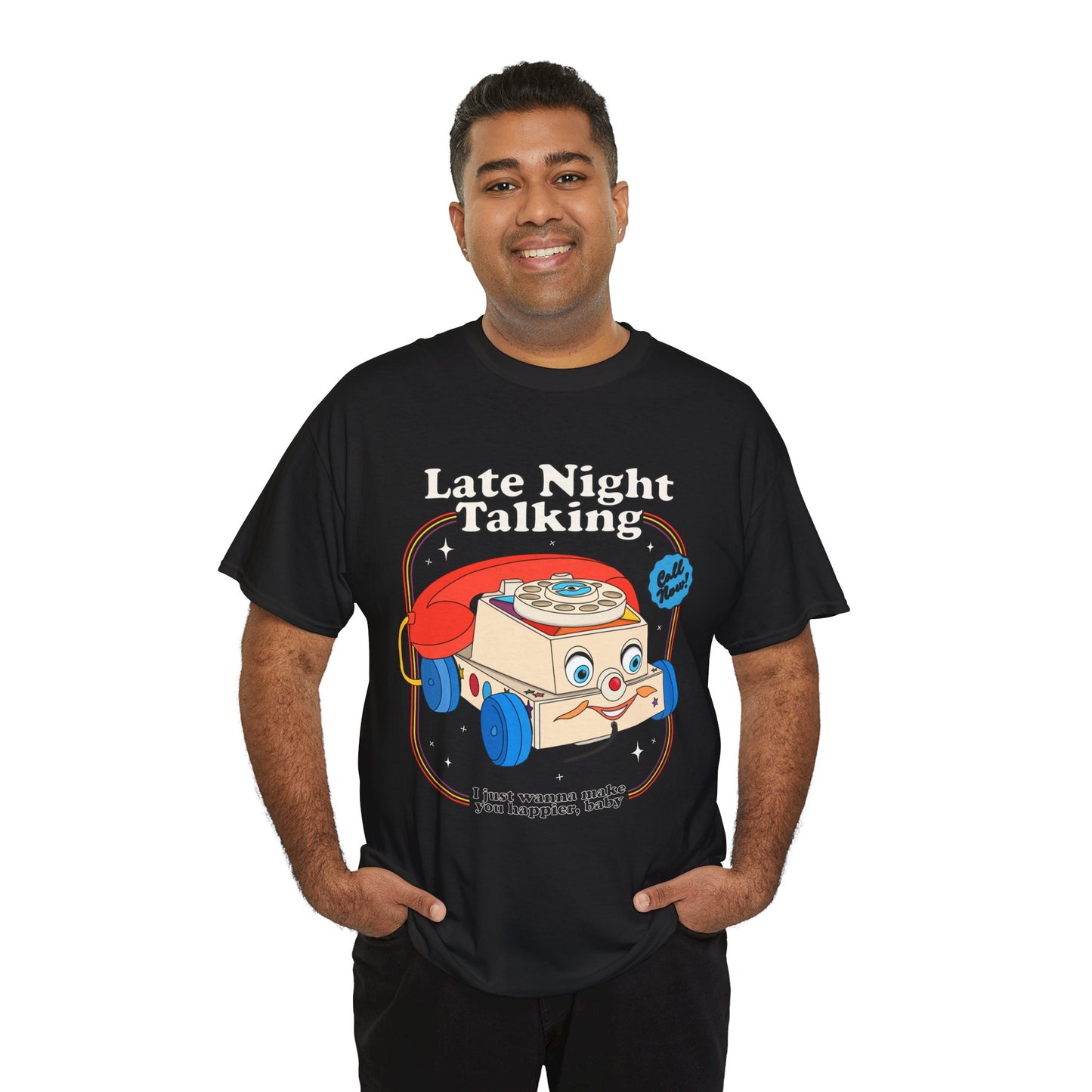 Harry Styles Inspired Graphic T-Shirt - "Late Night Talking" Retro Phone Design