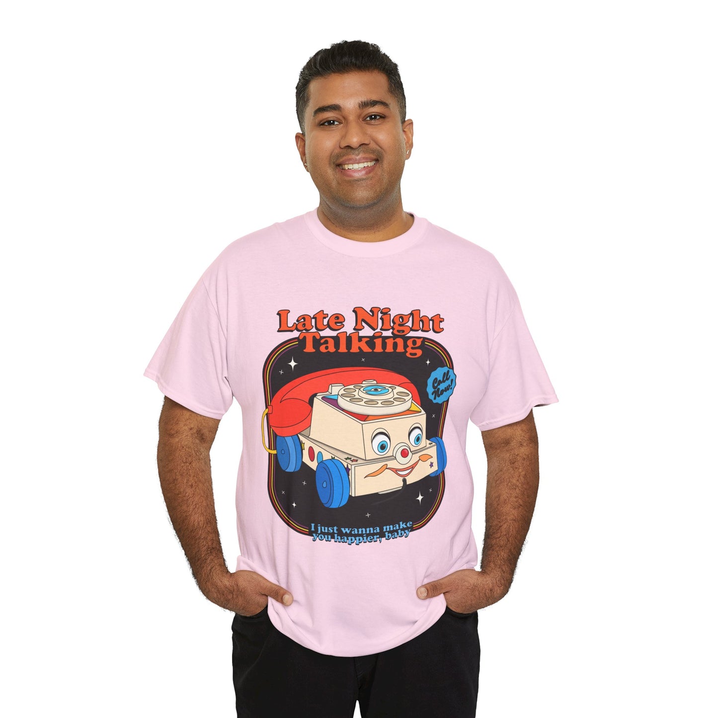 Harry Styles Inspired Graphic T-Shirt - "Late Night Talking" Retro Phone Design