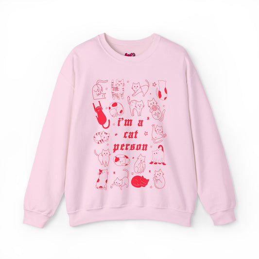 Copy of Dog Person Crewneck Sweatshirt - Cute Red Dog Faces Graphic/