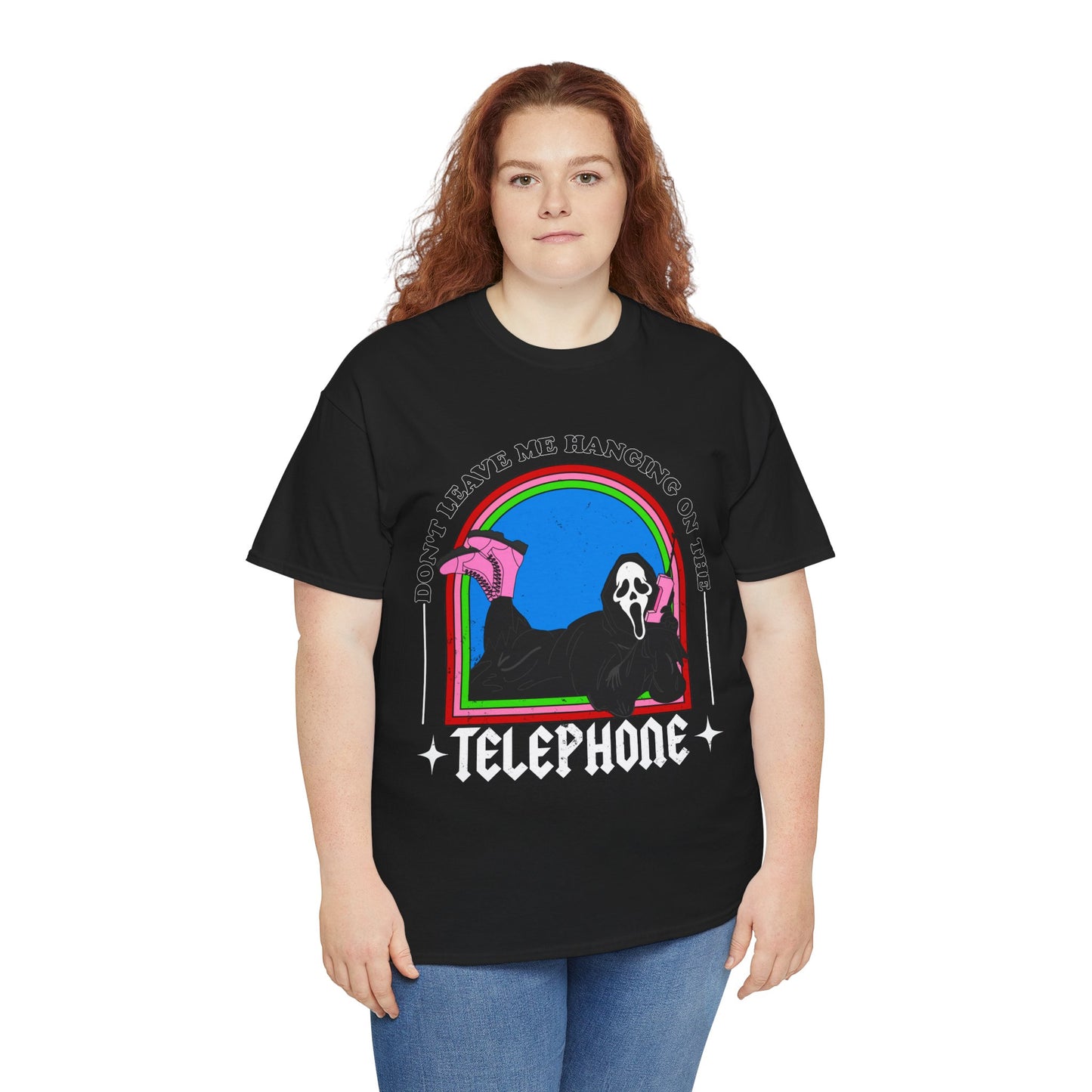 "Hanging on the Telephone" Ghost Masked Slasher Film-Inspired Graphic Tee