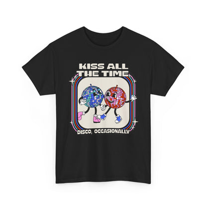 Kiss All The Time Disco Occasionally Tee — Retro Dancing Disco Balls Graphic T-Shirt