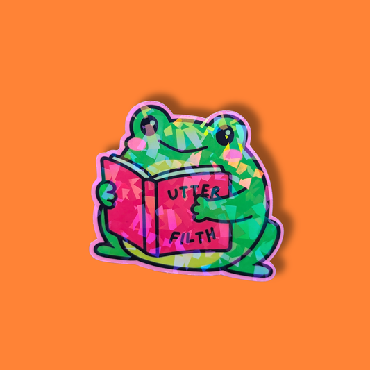 Utter Filth Holographic Frog Sticker