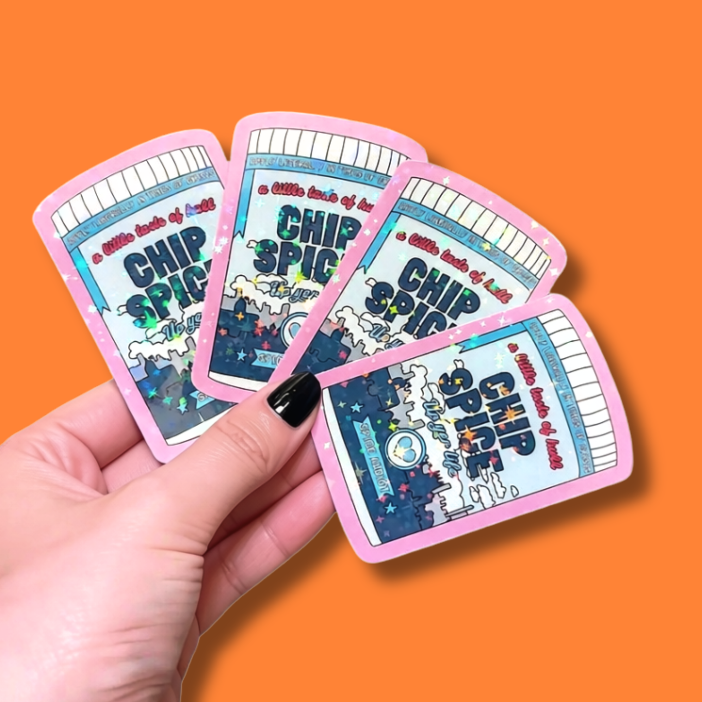 A Little Taste of Hull Chip Spice Holographic Sticker
