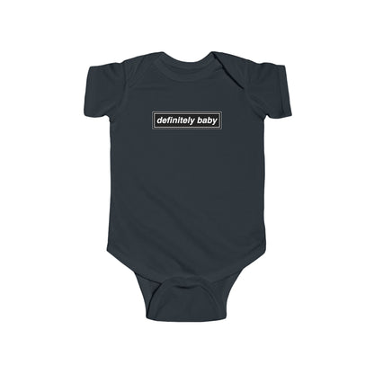 Definitely Baby Bodysuit | Cute Baby Clothes, Infant Apparel, Gift for New Parents, Baby Shower Gift, Trendy Baby Outfit