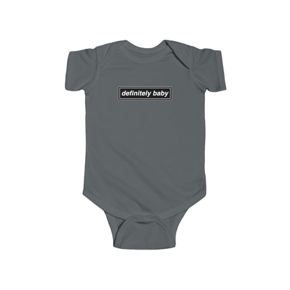 Definitely Baby Bodysuit | Cute Baby Clothes, Infant Apparel, Gift for New Parents, Baby Shower Gift, Trendy Baby Outfit