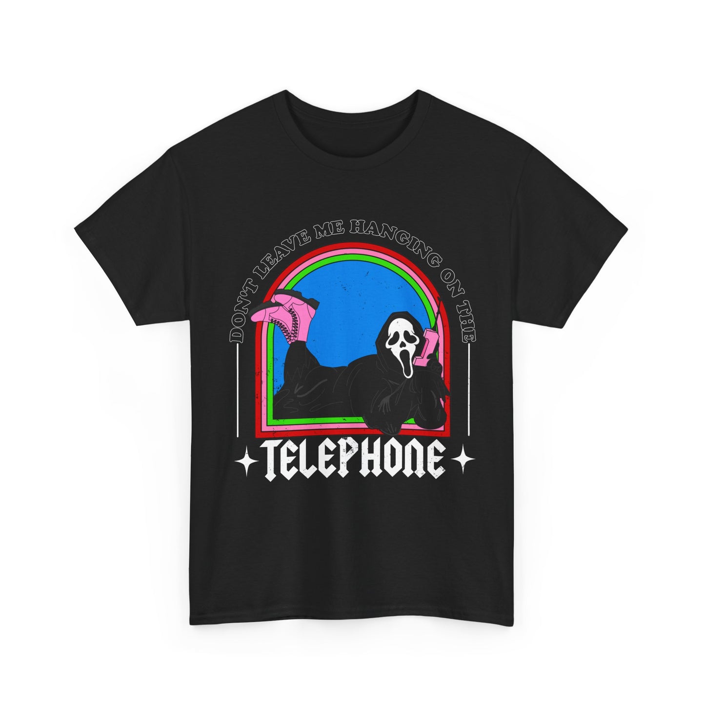 "Hanging on the Telephone" Ghost Masked Slasher Film-Inspired Graphic Tee