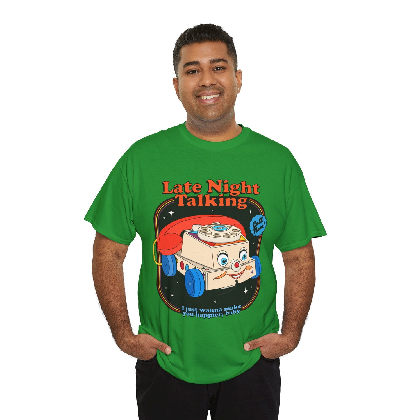 Harry Styles Inspired Graphic T-Shirt - "Late Night Talking" Retro Phone Design