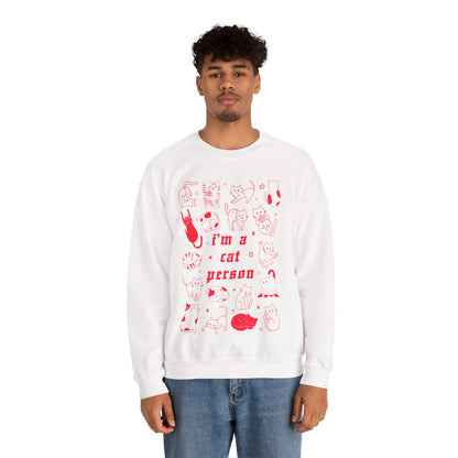 Copy of Dog Person Crewneck Sweatshirt - Cute Red Dog Faces Graphic/