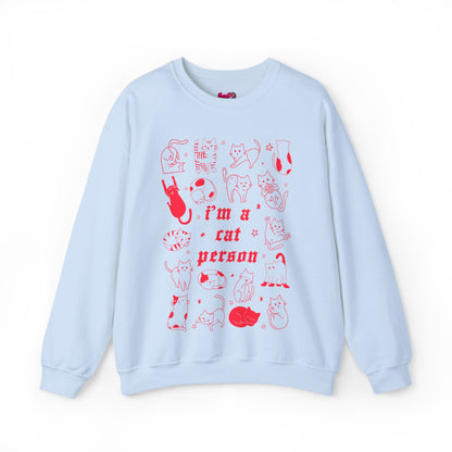 Copy of Dog Person Crewneck Sweatshirt - Cute Red Dog Faces Graphic/