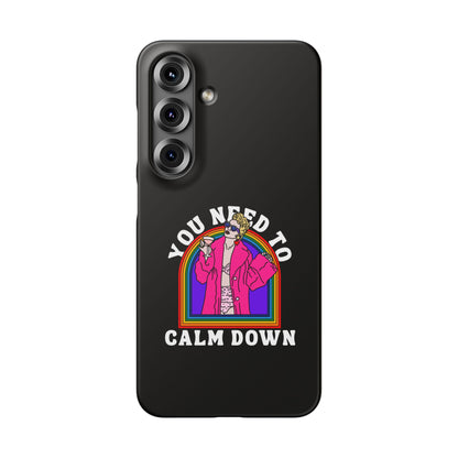 You Need To Calm Down Phone Case — Rainbow Retro Pop Art iPhone , Samsung Cover