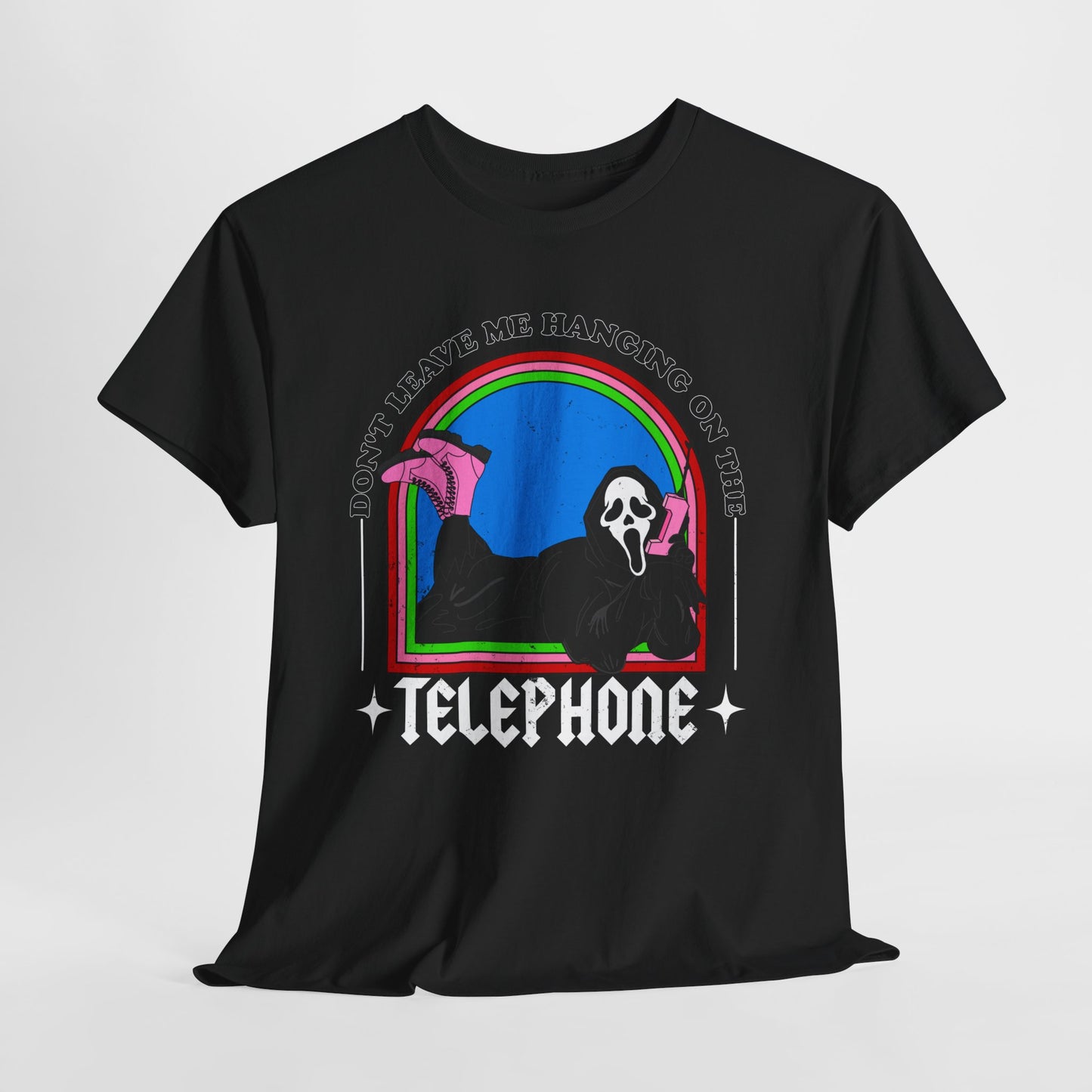 "Hanging on the Telephone" Ghost Masked Slasher Film-Inspired Graphic Tee