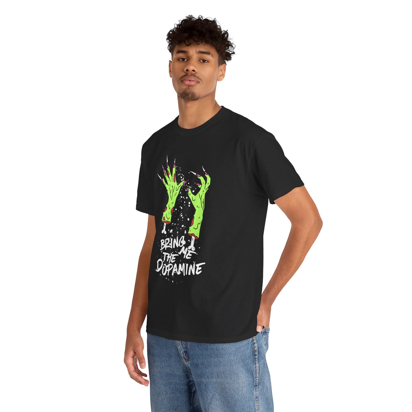 Bring Me the Dopamine T-Shirt — Neon Zombie Hands Band Graphic Tee