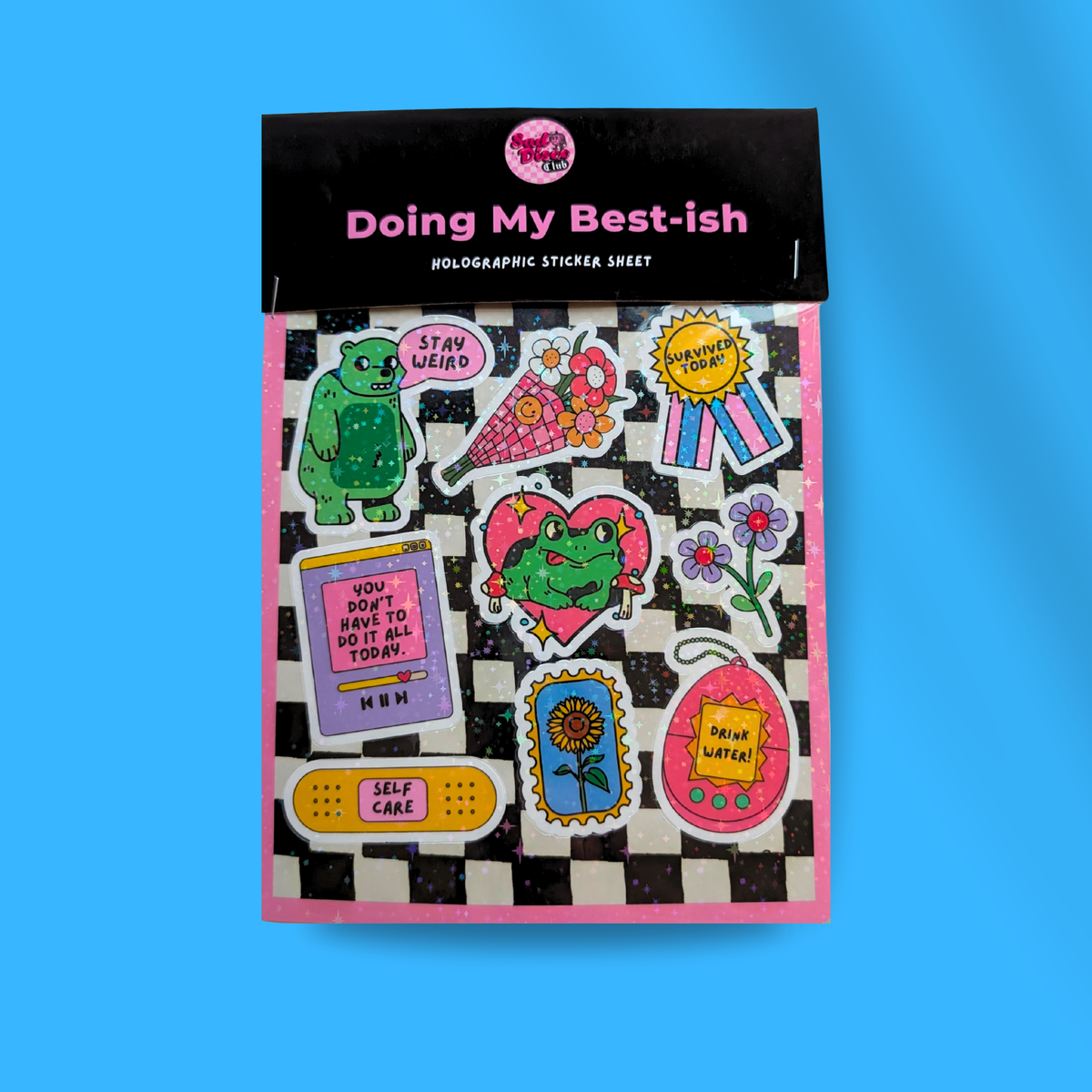 Doing My Best-ish — A5 Holographic Glitter Sticker Sheet