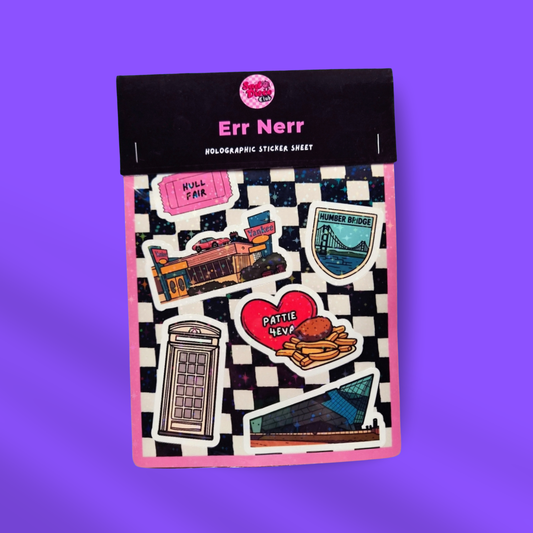 Err Nerr — Hull A5 Holographic Glitter Sticker Sheet