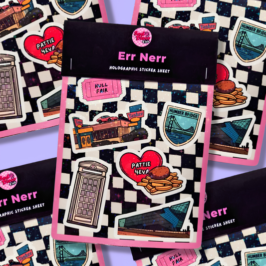 Err Nerr — Hull A5 Holographic Glitter Sticker Sheet