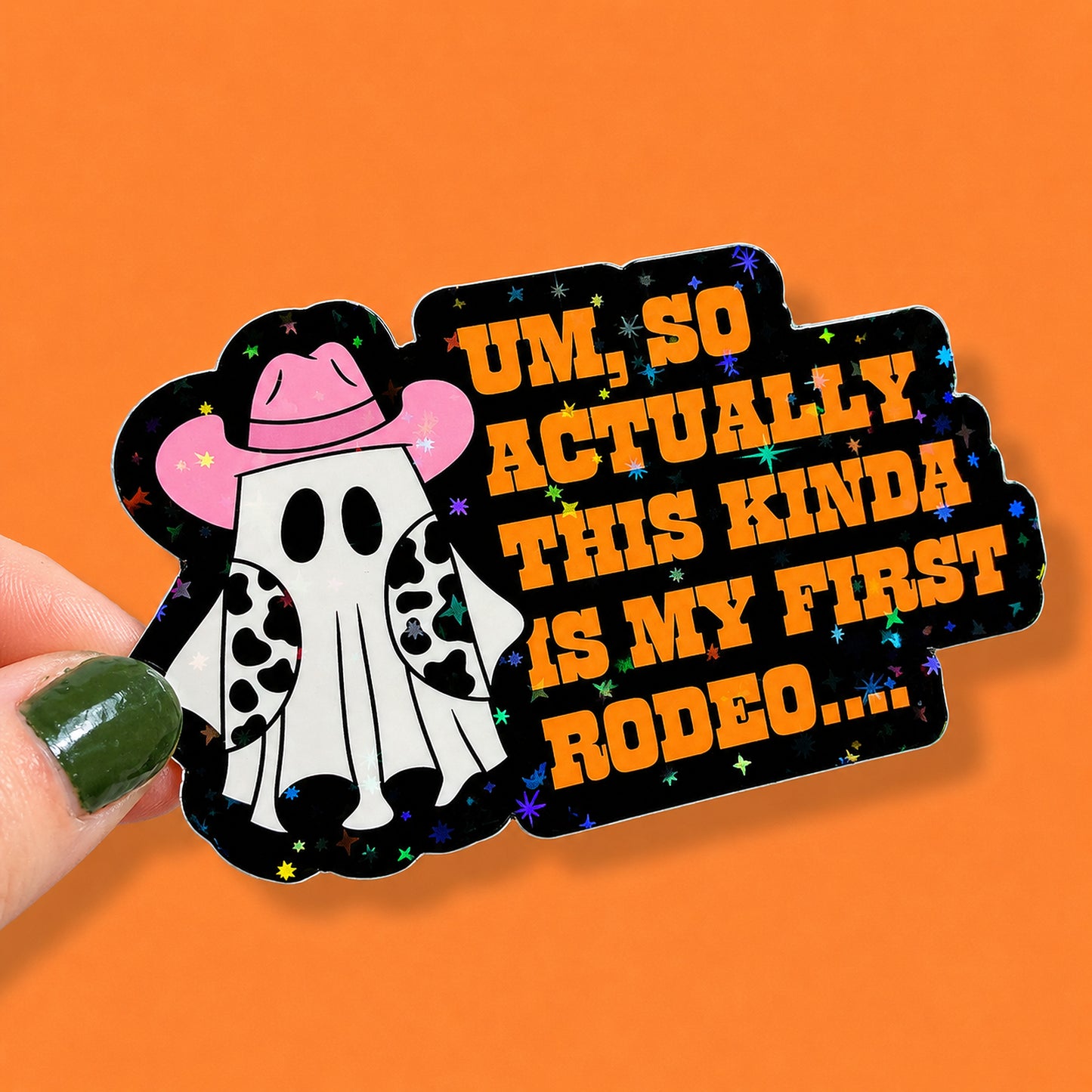 This Is My First Rodeo Holographic Sticker | Relatable Stickers | Alternative Vinyl Stickers | ADHD | Neurospicy | Sad Disco Club