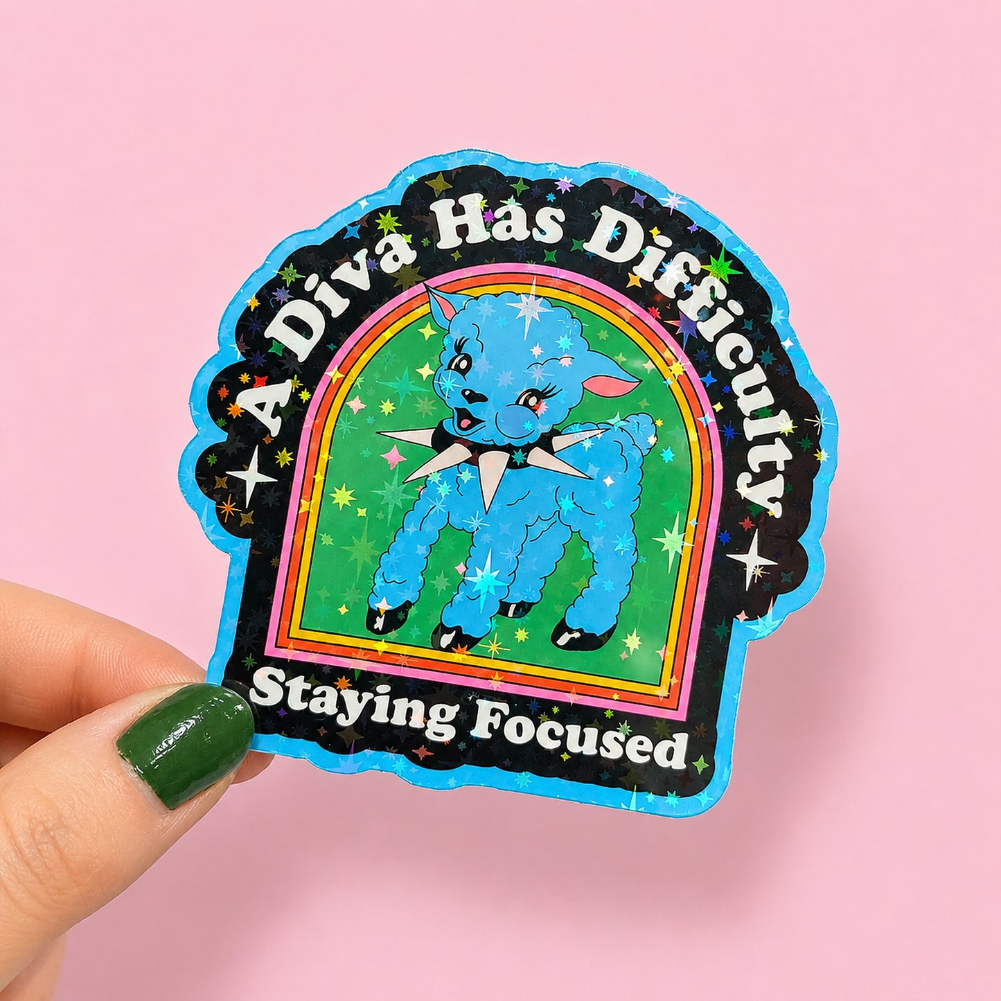 A Diva Has Difficulty ADHD Sticker | Relatable Stickers | Alternative Vinyl Stickers | ADHD | Neurospicy | Sad Disco Club