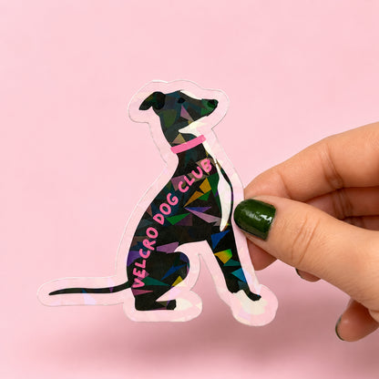 Velcro Dog Club Holographic Sticker | Relatable Stickers | Alternative Vinyl Stickers | ADHD | Neurospicy | Sad Disco Club