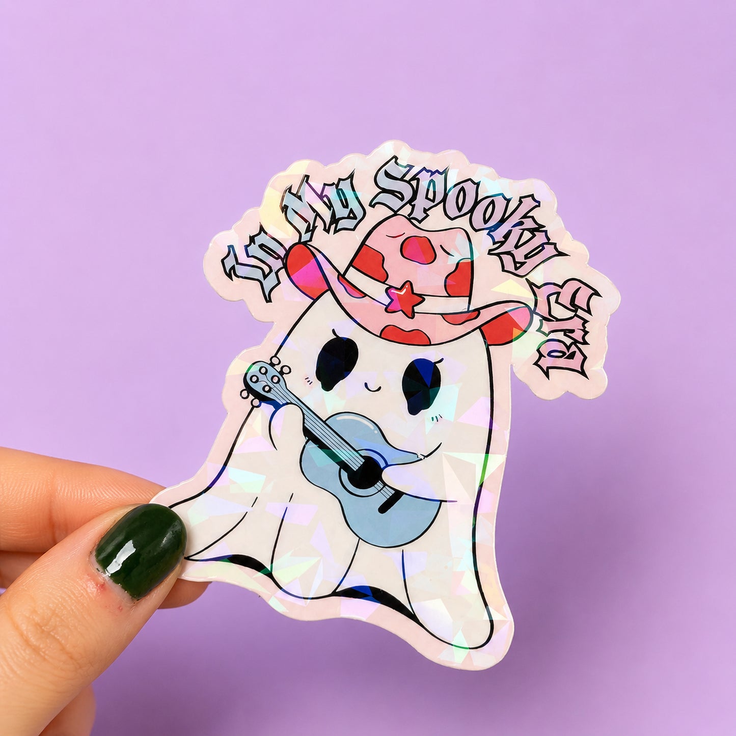 In My Spooky Era Cute Ghost Holographic Sticker | Relatable Stickers | Alternative Vinyl Stickers | ADHD | Neurospicy | Sad Disco Club