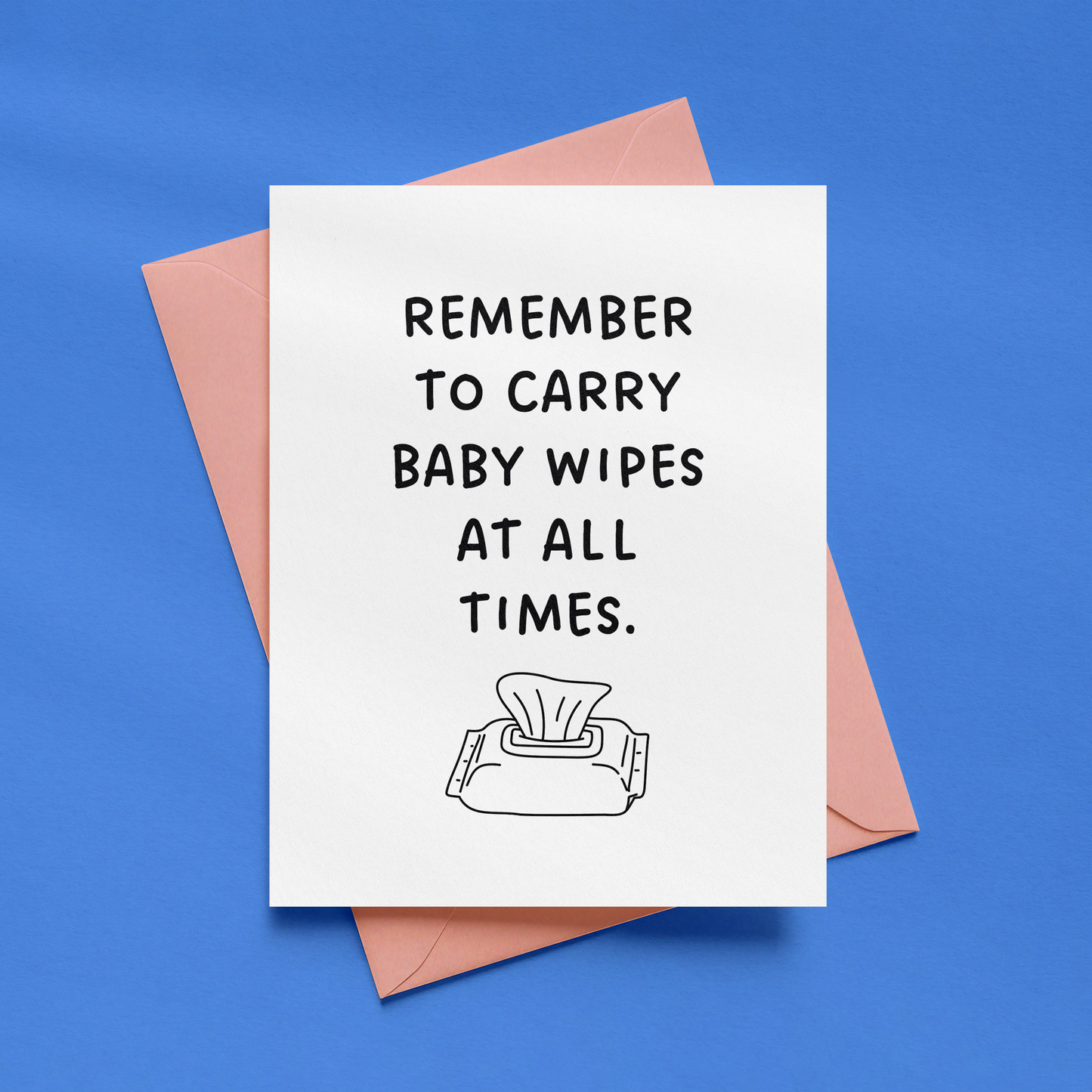 Funny New Baby Card | New Parent Card | Baby Wipes Greeting Card | Congratulations on Your New Baby