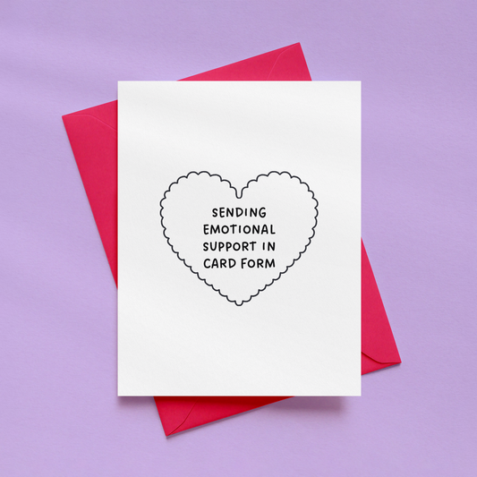 Sending Emotional Support in Card Form Card | Thinking of You Card | Funny Support Card | Alternative Greetings Card