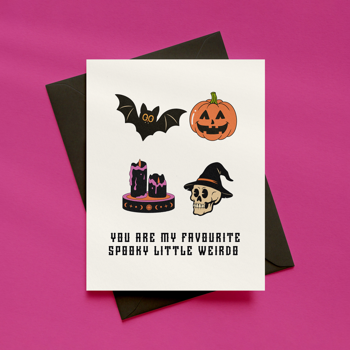 You Are My Favourite Spooky Little Weirdo Card | Gothic Love Card | Alternative Anniversary Card
