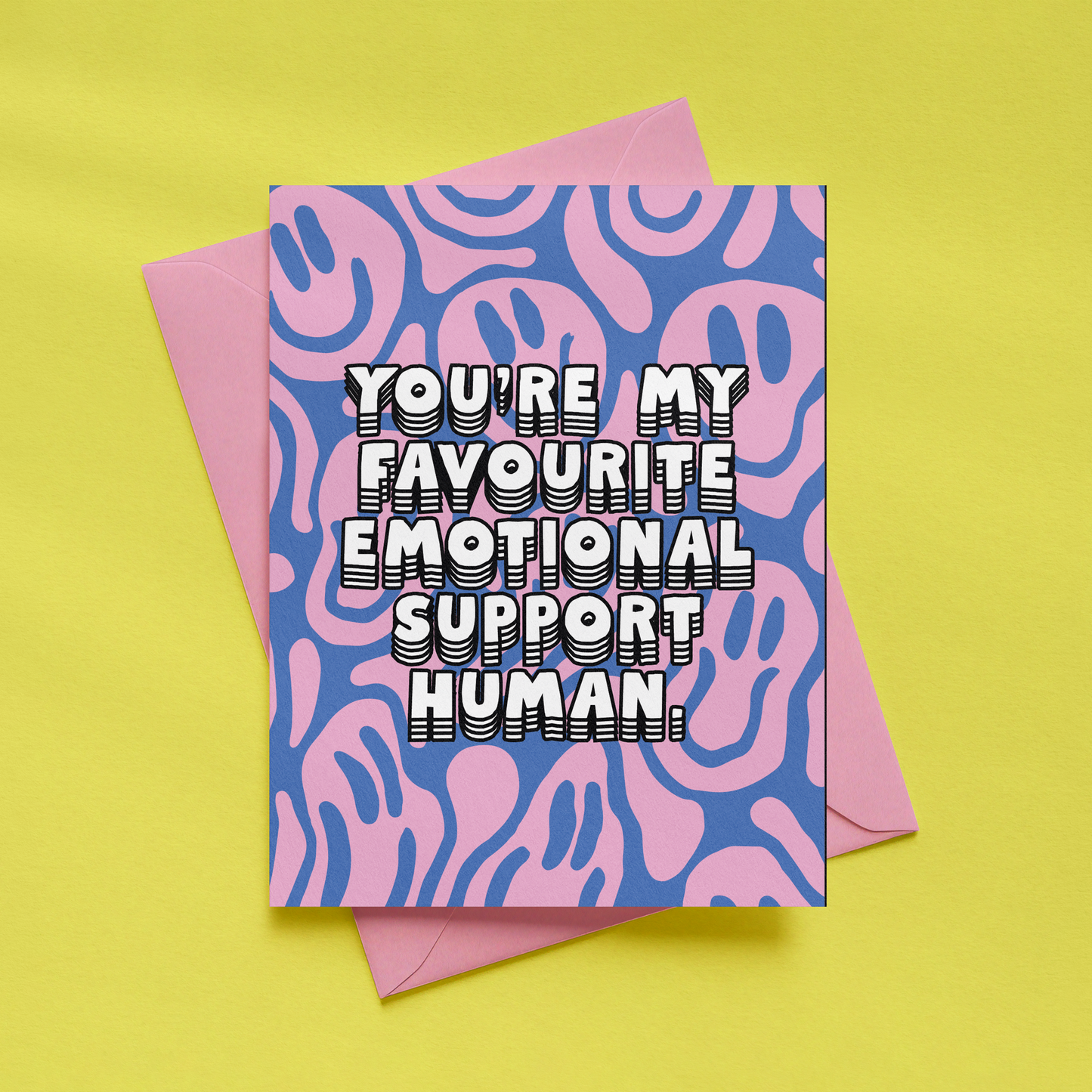 You're My Favourite Emotional Support Human Card | Funny Friendship Card | Best Friend Card | Thinking of You Card | Emotional Support Card