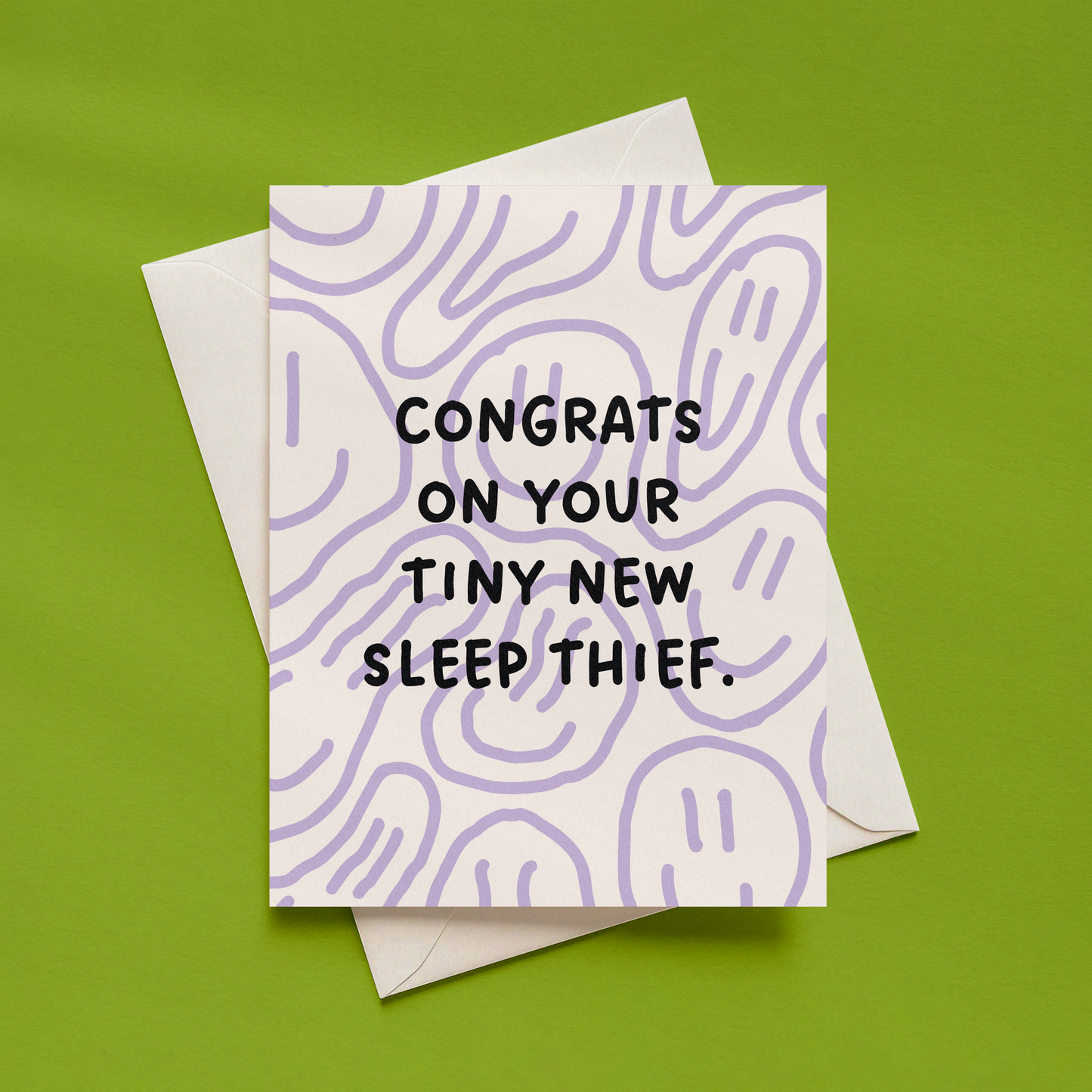 Congrats on Your Tiny New Sleep Thief Card | Funny New Baby Card | New Parents Card | Baby Congratulations Card | Baby Shower Card