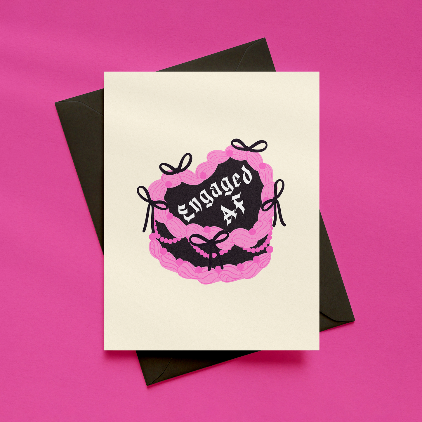 Engaged AF Card | Alternative Engagement Card | Goth Engagement Card | Funny Engagement Card