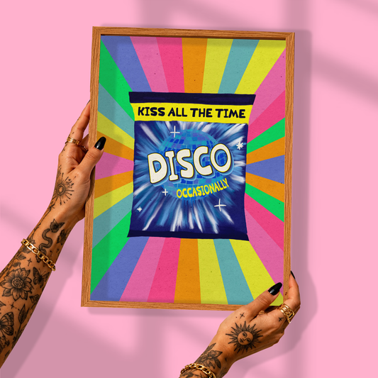Disco Occasionally Print | Harry Inspired Wall Art | Dopamine Decor | Disco Poster