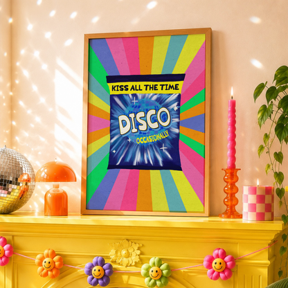 Disco Occasionally Print | Harry Inspired Wall Art | Dopamine Decor | Disco Poster