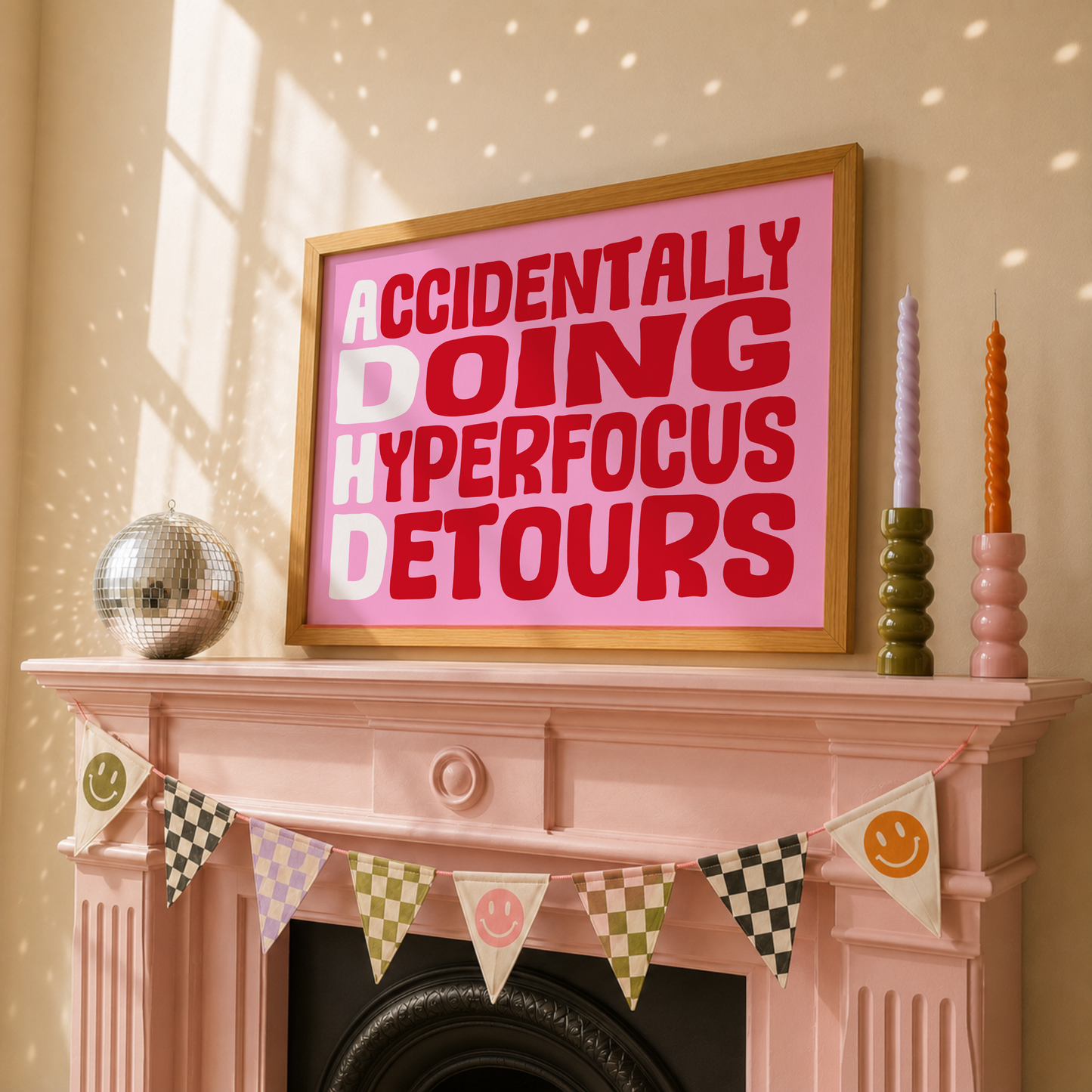 Accidentally Doing Hyperfocus Detours Print | ADHD Wall Art | Neurodivergent Decor