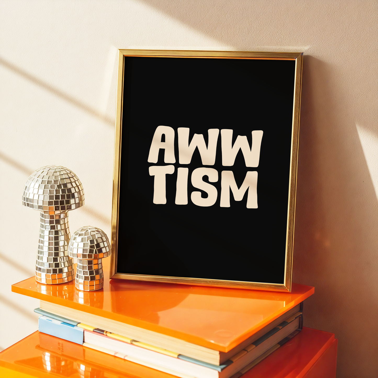 Awwtism Print | Funny Autism Wall Art | Neurodivergent Humour Poster