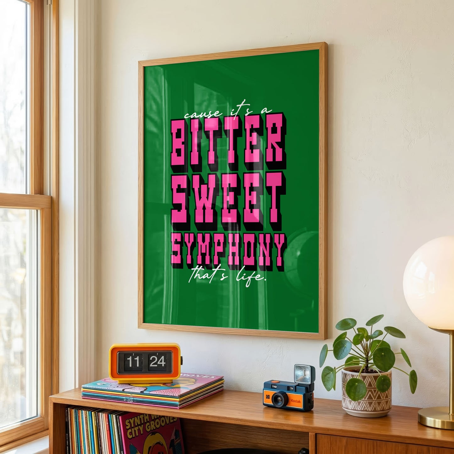 Bitter Sweet Symphony Print | Indie Disco Collection | Indie Music Inspired Wall Art | Available in Multiple Colours | Dopamine Decor