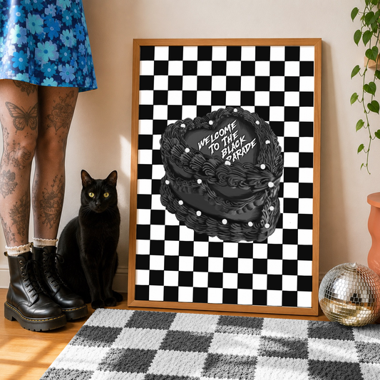 Welcome to the Black Parade Cake | Elder Emo Wall Art Print