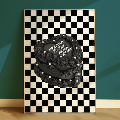 Welcome to the Black Parade Cake | Elder Emo Wall Art Print